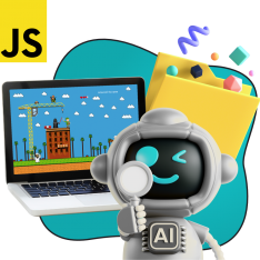 Язык программирования JavaScript + AI. Проектное обучение + геймификация + AI-помощники - КИБЕРшкола программирования для детей, компьютерные курсы для школьников, начинающих и подростков - KIBERone г. Чита