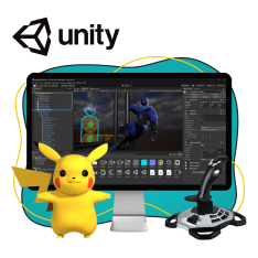 Мир игр на Unity 2D на популярном движке + AI-помощники - КИБЕРшкола программирования для детей, компьютерные курсы для школьников, начинающих и подростков - KIBERone г. Чита